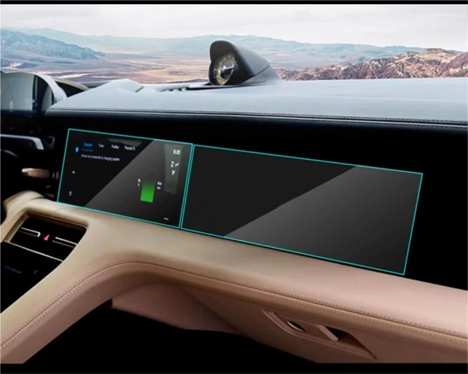 GPS-Navigations-Displayschutz Für Taycan 2020 2021 2022 Auto LCD GPS Navigation Gehärtetes Glas Und Dashboard Screen Film Schutz(Multimedia 2pcs) von RXRJSU