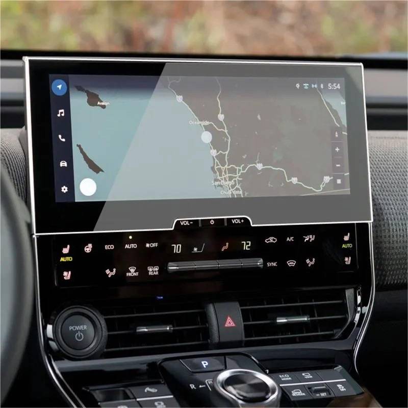GPS-Navigations-Displayschutz Für Toyota Für BZ4X 2022 2023 12,3 Zoll Auto GPS Navigation Touchscreen Gehärtetem Glas Screen Protector Film von RXRJSU