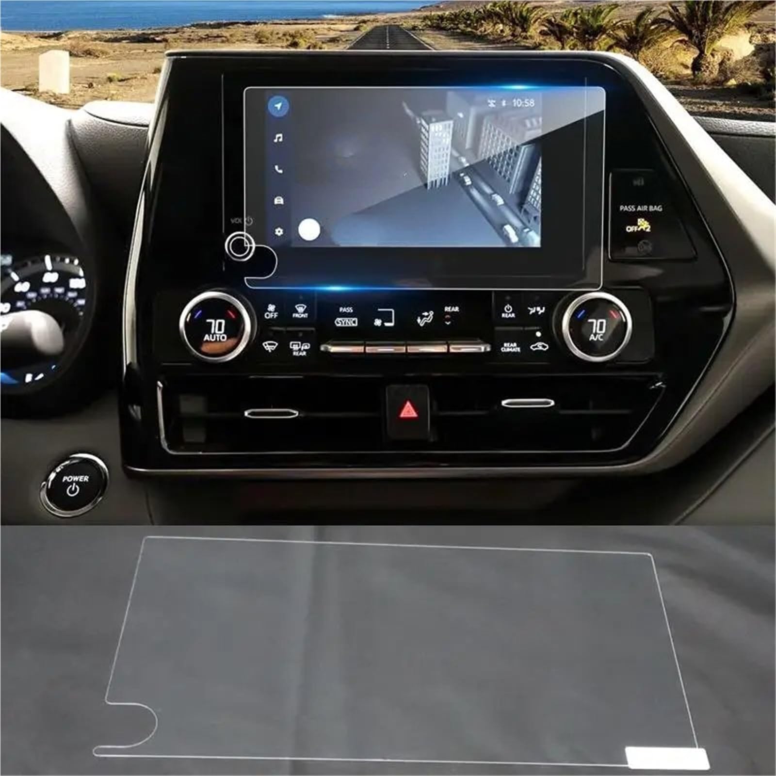 GPS-Navigations-Displayschutz Für Toyota Für Highlander 2023 8 Zoll Auto Infotainment Radio GPS Navigation Film Innen Gehärtetes Glas Screen Protector GPS-Navigations-Displayschutz Für Toyota Für Highlander 2023 8 Zoll Auto Infotainment Radio GPS Navigation Film Innen Gehärtetes Glas Screen Protector von RXRJSU