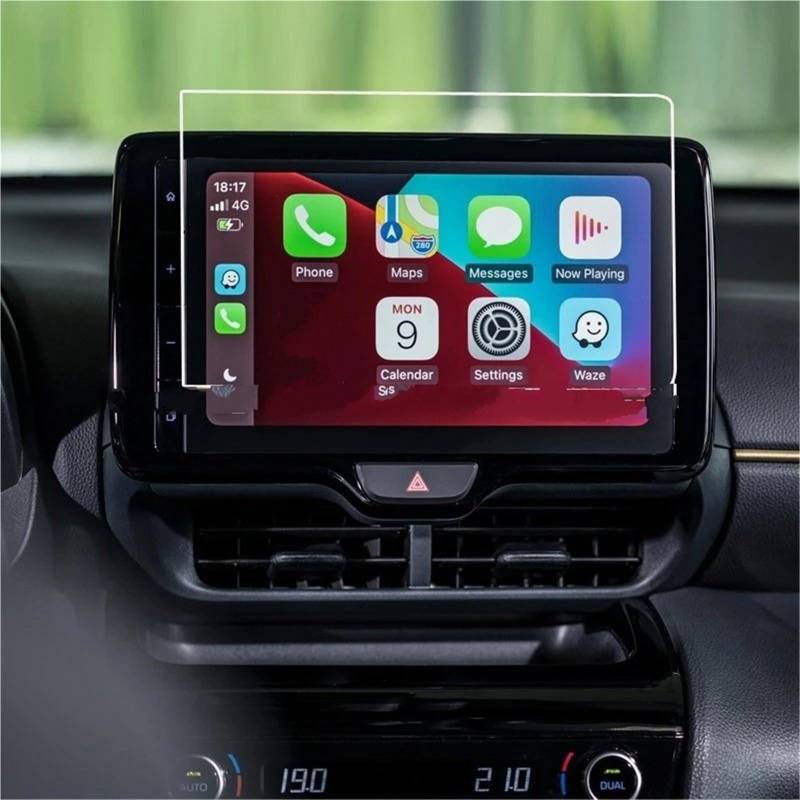 GPS-Navigations-Displayschutz Für Toyota Für Yaris Für Kreuz 2023 2021 2022 9 Zoll Auto GPS Navigation LCD Bildschirm Anti-Scratch Gehärtetem Glas Screen Protector von RXRJSU