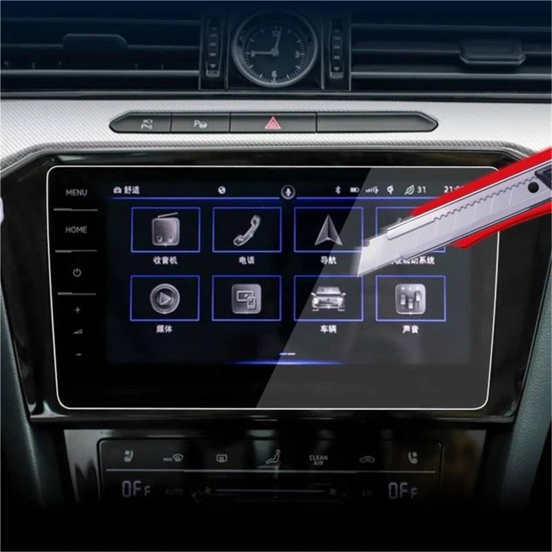 GPS-Navigations-Displayschutz Für VW Für Allspace Für Rleitung 2021 2022 Für Arteon 2017 2018 2019 2020 2021 Auto GPS Navigation Screen Protector Film Aufkleber Zubehör von RXRJSU
