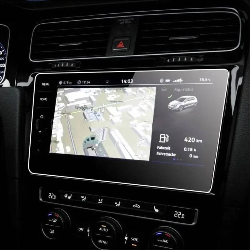 GPS-Navigations-Displayschutz Für VW Für Golf 7 7.5/Facelift 2018 2019 2020 9,2 Zoll Infotainment Auto Navigation Film GPS Gehärtetem Glas Screen Protector von RXRJSU