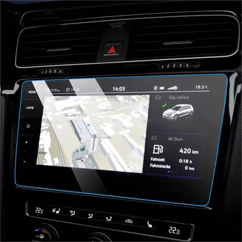 GPS-Navigations-Displayschutz Für VW Für Golf 7 Für MK7 2018 2019 2020 GPS Navigation Anti-Scratch Zubehör Gehärtetes Glas Touch Screen Schutz Film von RXRJSU