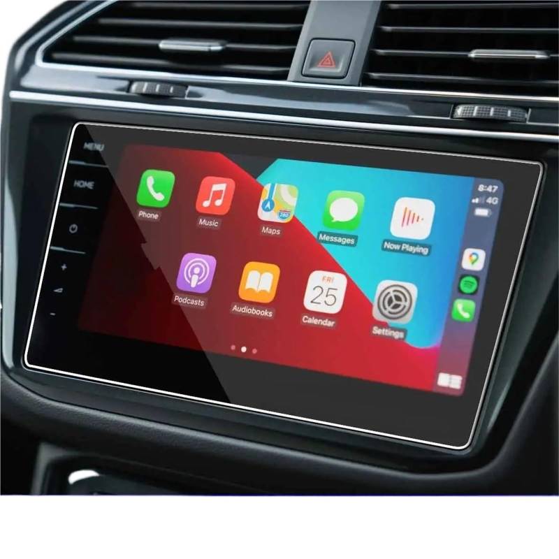 GPS-Navigations-Displayschutz Für VW Für Tiguan 2021 2022 9,2 Zoll Auto Infotainment GPS Navigation Auto Radio Gehärtetes Glas Displayschutzfolie von RXRJSU
