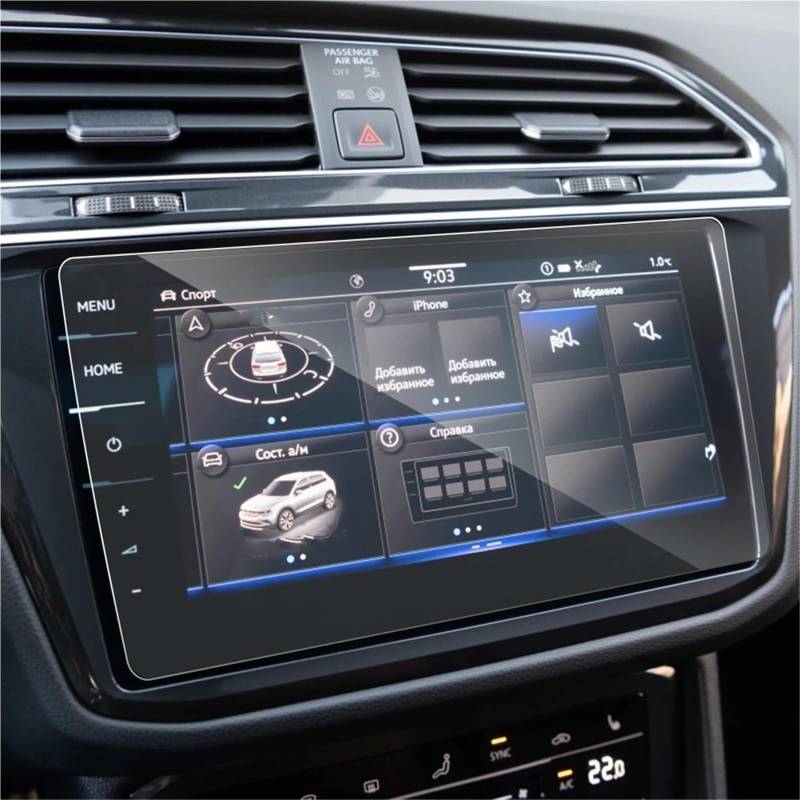 GPS-Navigations-Displayschutz Für VW Für Tiguan Für Allspace R Linie 2021 2022 Auto GPS Navigation Screen Protector Film Aufkleber Zubehör(for Navigation) von RXRJSU
