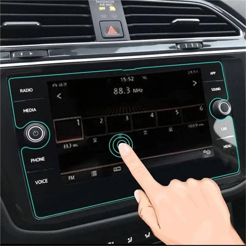 GPS-Navigations-Displayschutz Für VW Für Tiguan Für Atlas 2018 2019 2020 8 Zoll Gehärtetes Glas Auto Navigation Screen Protector LCD Touch Display Film Schutz von RXRJSU