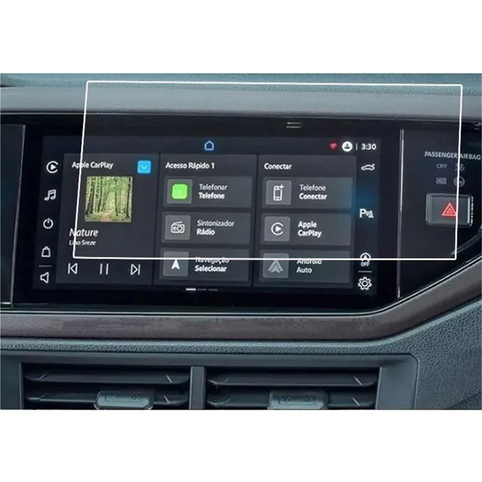 GPS-Navigations-Displayschutz Für VW Für Virtus 2023 2024 10,1 Zoll Auto GPS Navigation Gehärtetem Glas Screen Protector Film Auto Innen Aufkleber(for GPS) von RXRJSU