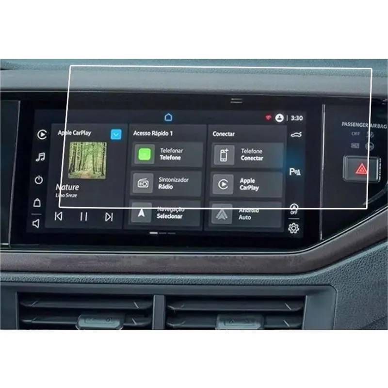GPS-Navigations-Displayschutz Für VW Für Virtus 2023 2024 10,1 Zoll Auto GPS Navigation Gehärtetem Glas Screen Protector Film Auto Innen Aufkleber(for GPS) von RXRJSU