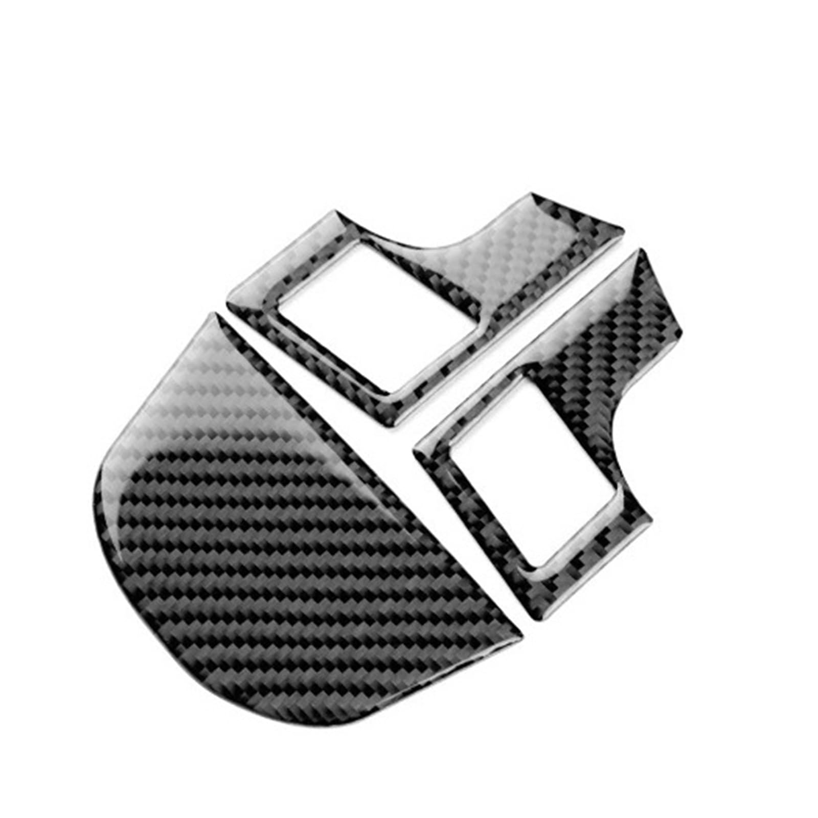 Interieur Zubehör Echter Weicher Carbonfaser Aufkleber Für Opel Für Astra H MK5 2004 2005 2006 2007 2008 2009 2010 Auto-Lenkrad-Tastenrahmen(for LHD RHD Black) von RXRJSU