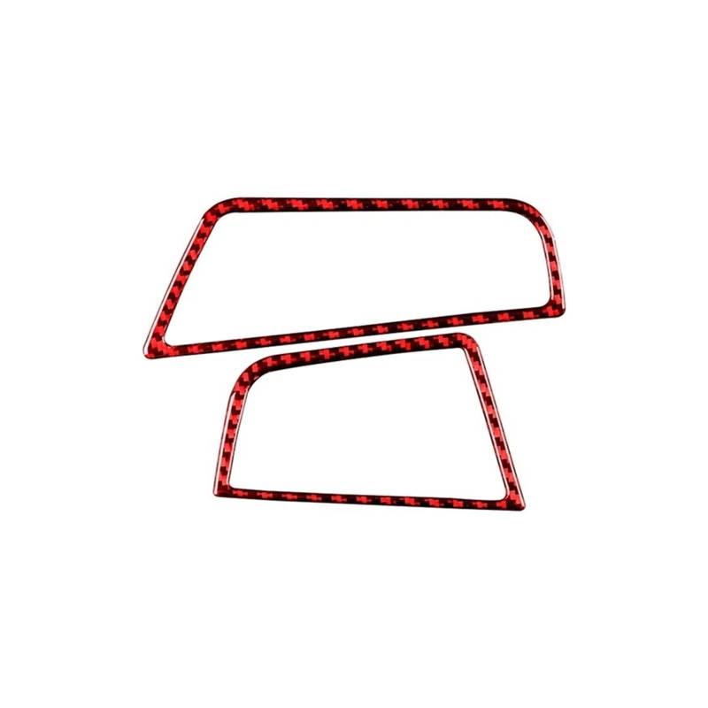 Interieur Zubehör Für 5 Series F10 F18 2011-2017 Zubehör Kohlefaser Auto Für Armaturenbrett Links Und Rechts Luftauslässe Verkleidungsrahmen Aufkleber(Rot,Left-Hand Drive) von RXRJSU