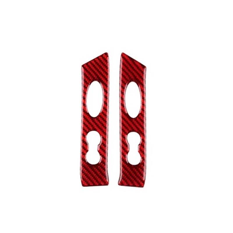 Interieur Zubehör Für Mini Für Cooper Hatch Für One R50 R53 2001-2006 Lenkradknopfaufkleber Kohlefaser Autoinnenverkleidung(C-RED,for r53) von RXRJSU