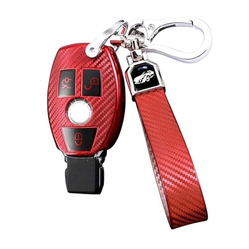RXXR Autoschlüssel Hülle Auto Fernbedienung Cover für Mercedes Benz A B C E S CLK AMG Klasse C180 W164 W245 W209 W204 Schlüsselhülle mit Schlüsselanhänger Weiche TPU Schlüssel Schutz Etui Case von RXXR
