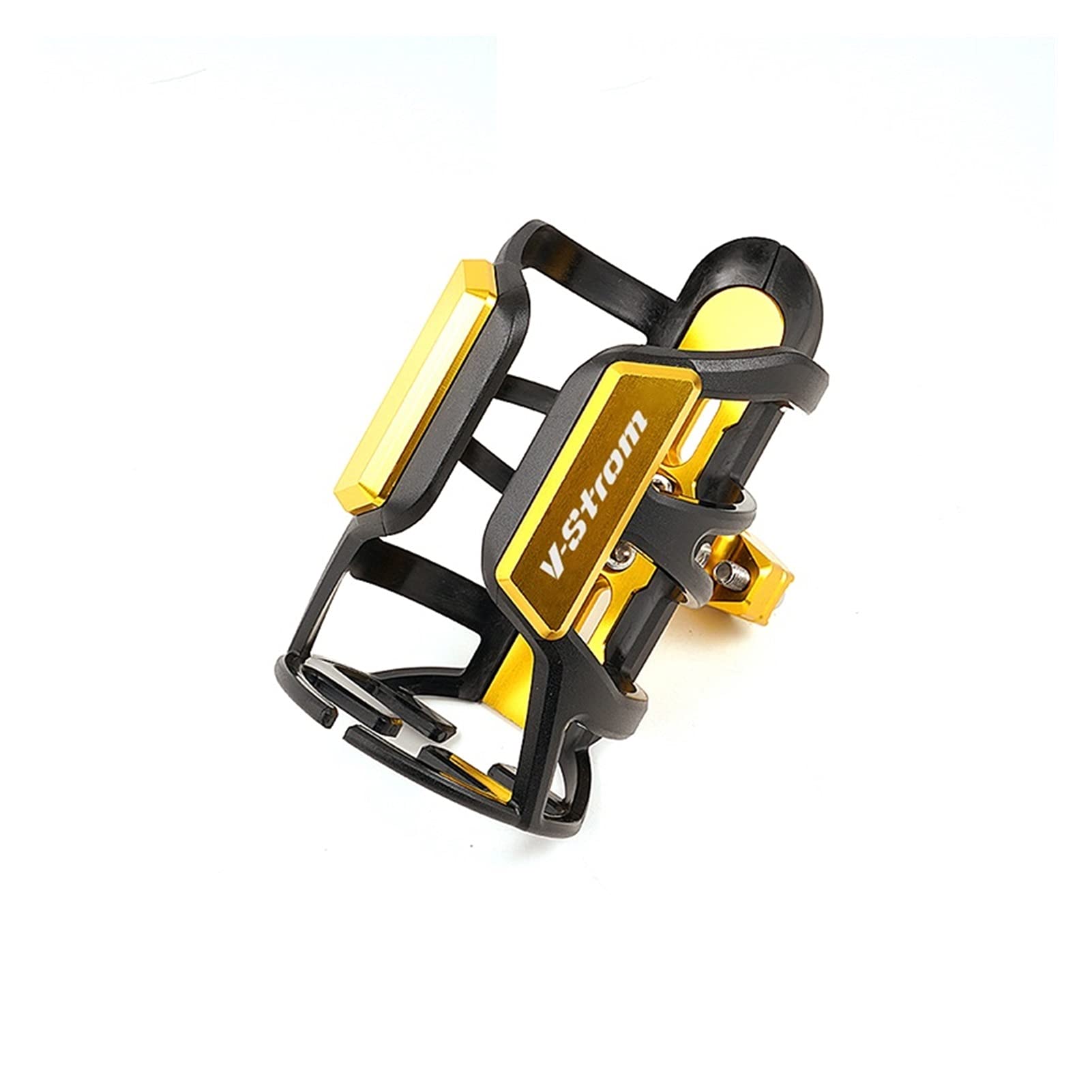 Motorradzubehör Für Suzuki V-Strom 1050 1050XT DL 1000 / XT 650 / XT 2002-2021 Motorrad CNC Getränke Wasserflasche Getränkehalter Water (Farbe : Gold) von RYABE