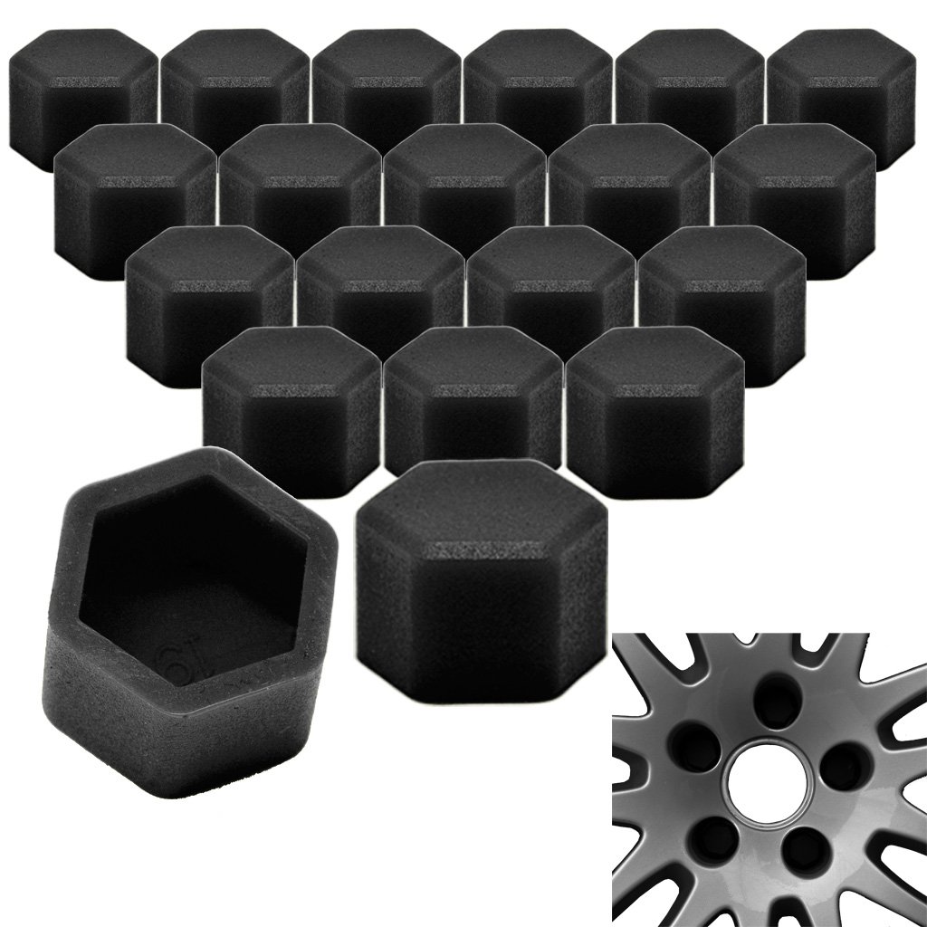 RYHX 20x Radschrauben Silikon Kappen Set Abdeckung SW21 21MM Schwarz RYHX 20x Radschrauben Silikon Kappen Set Abdeckung SW21 21MM Schwarz von RYHX