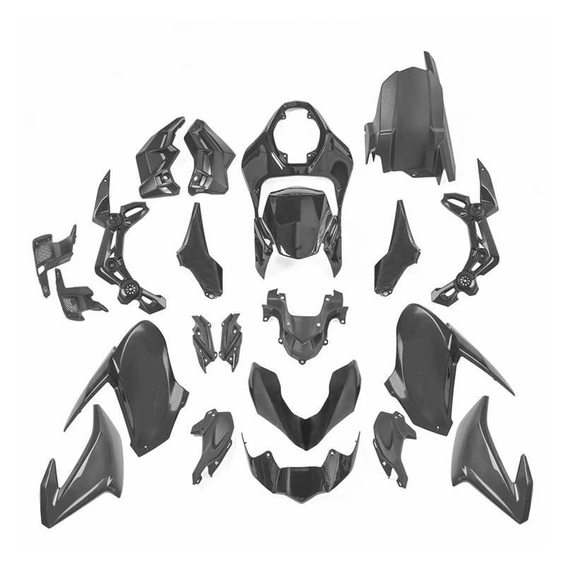 Für Kawasaki Z 900 2017-2019 Motorradteile Z900 Verkleidungs-Einspritzkörperrahmenschutz-Kit Unlackierte Abdeckung Schwarz von RYMZBE