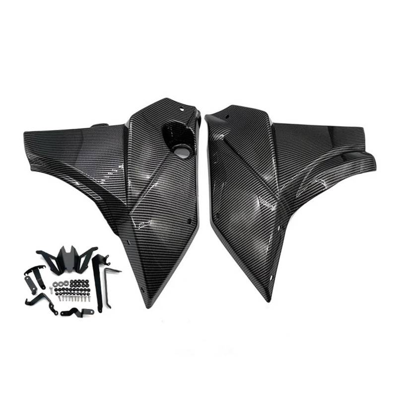 Für Yamaha MT-07 FZ-07 2021-2023 Motorrad Motorabdeckung Spoiler Bauchplatte Untere Schutzabdeckung Zubehör(Carbon fiber) von RYMZBE