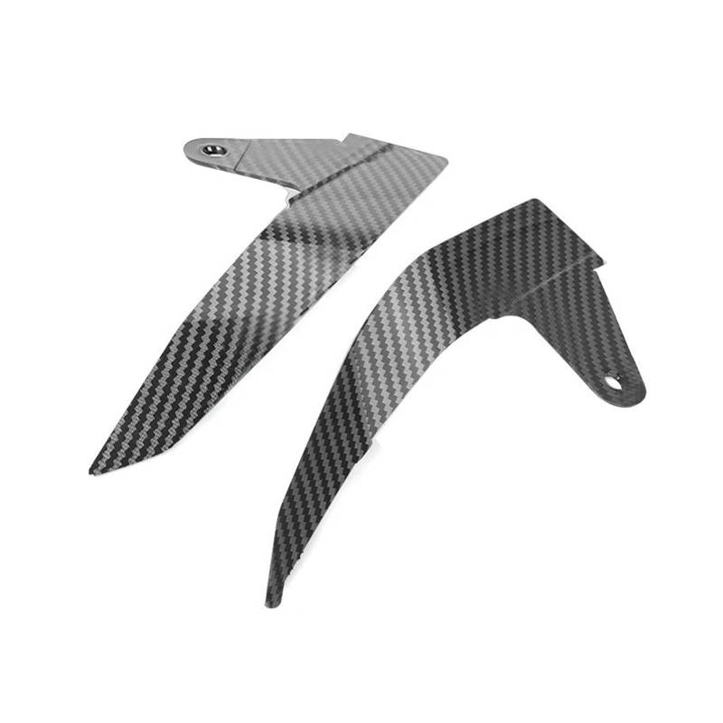 Für Yamaha MT 09 MT-09 FZ09 FZ Motorrad Scheinwerfer Scheinwerfer Oberen Nase Abdeckung Halterung Set 2017-2020(Carbon fiber appearance) von RYMZBE