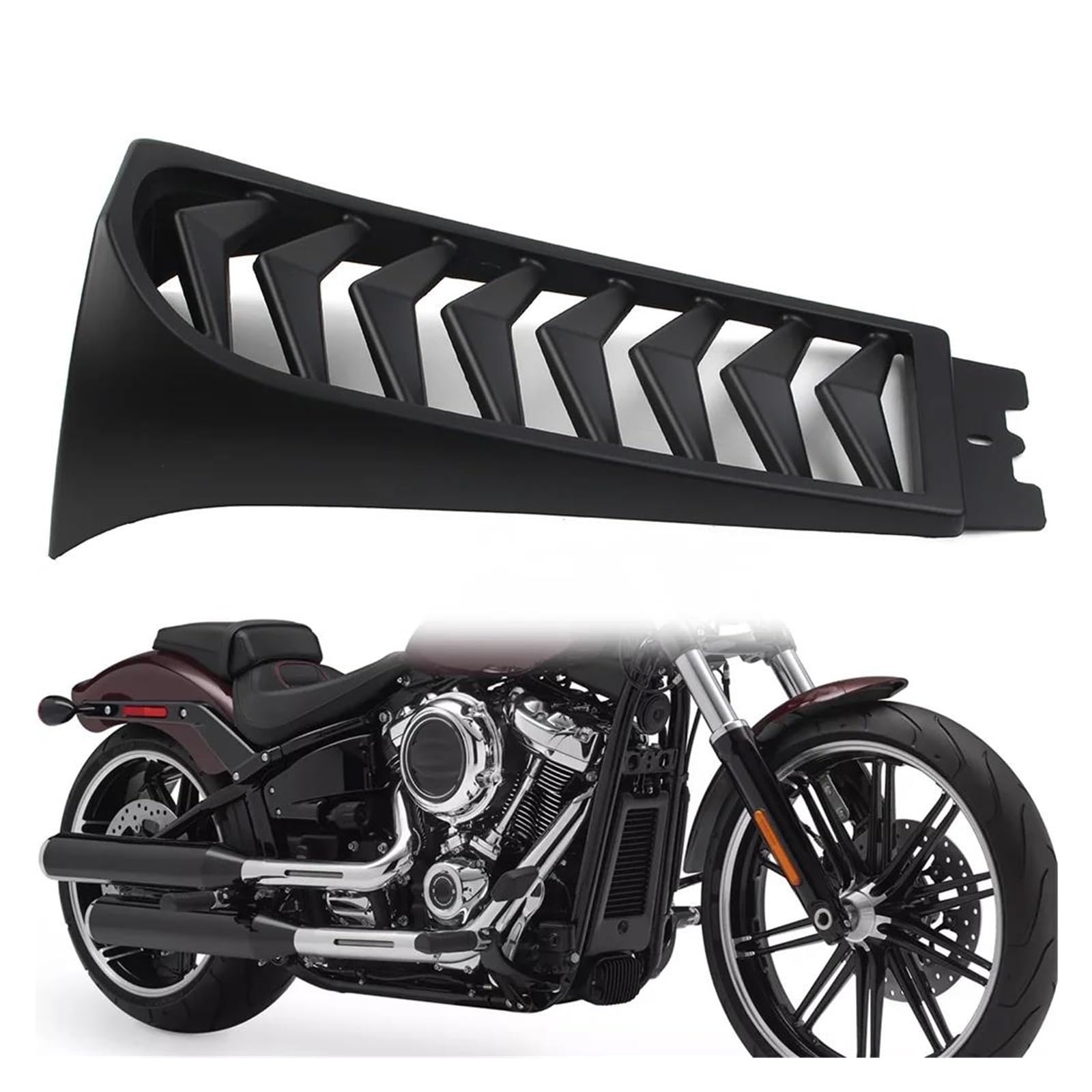 Passend Für Davidson Softail Street Bob Breakout Fat Bob Motorrad Unterer Spoiler Untere Kühlerabdeckung 2018-2023(Matte black) von RYMZBE