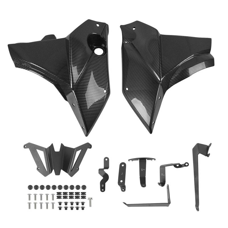 Passt Für Yamaha MT-07 MT07 FZ07 FZ-07 2021-2023 Motorrad Motor Spoiler Bauch Platte Unter Halterung(Carbon fiber appearance) von RYMZBE