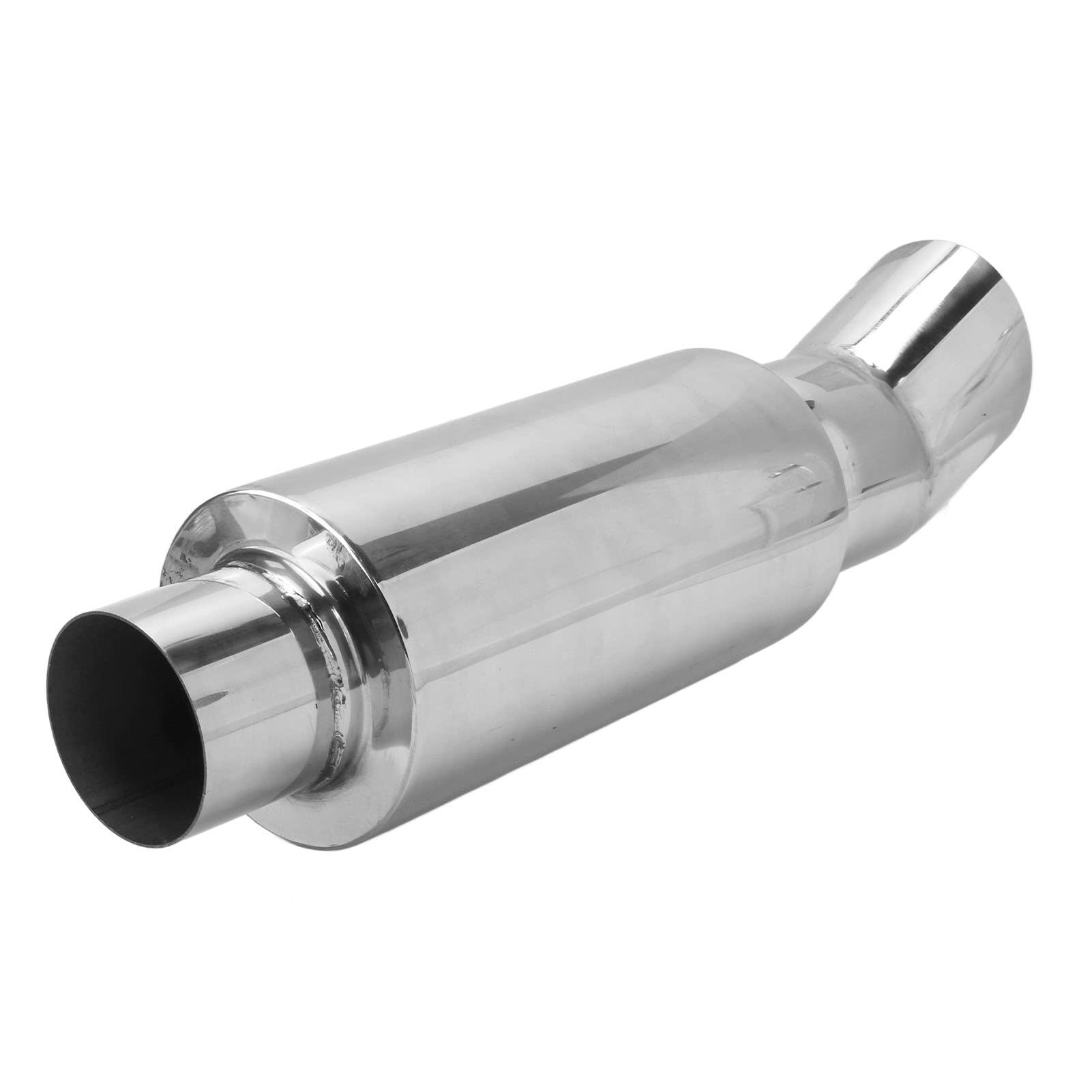 RYSH Auto-Auspuff-Schalldämpfer-Universal-Edelstahl-schallabsorbierender silberner Auspuff-Schalldämpfer für DTM-Stil RYSH Auto-Auspuff-Schalldämpfer-Universal-Edelstahl-schallabsorbierender silberner Auspuff-Schalldämpfer für DTM-Stil von RYSH