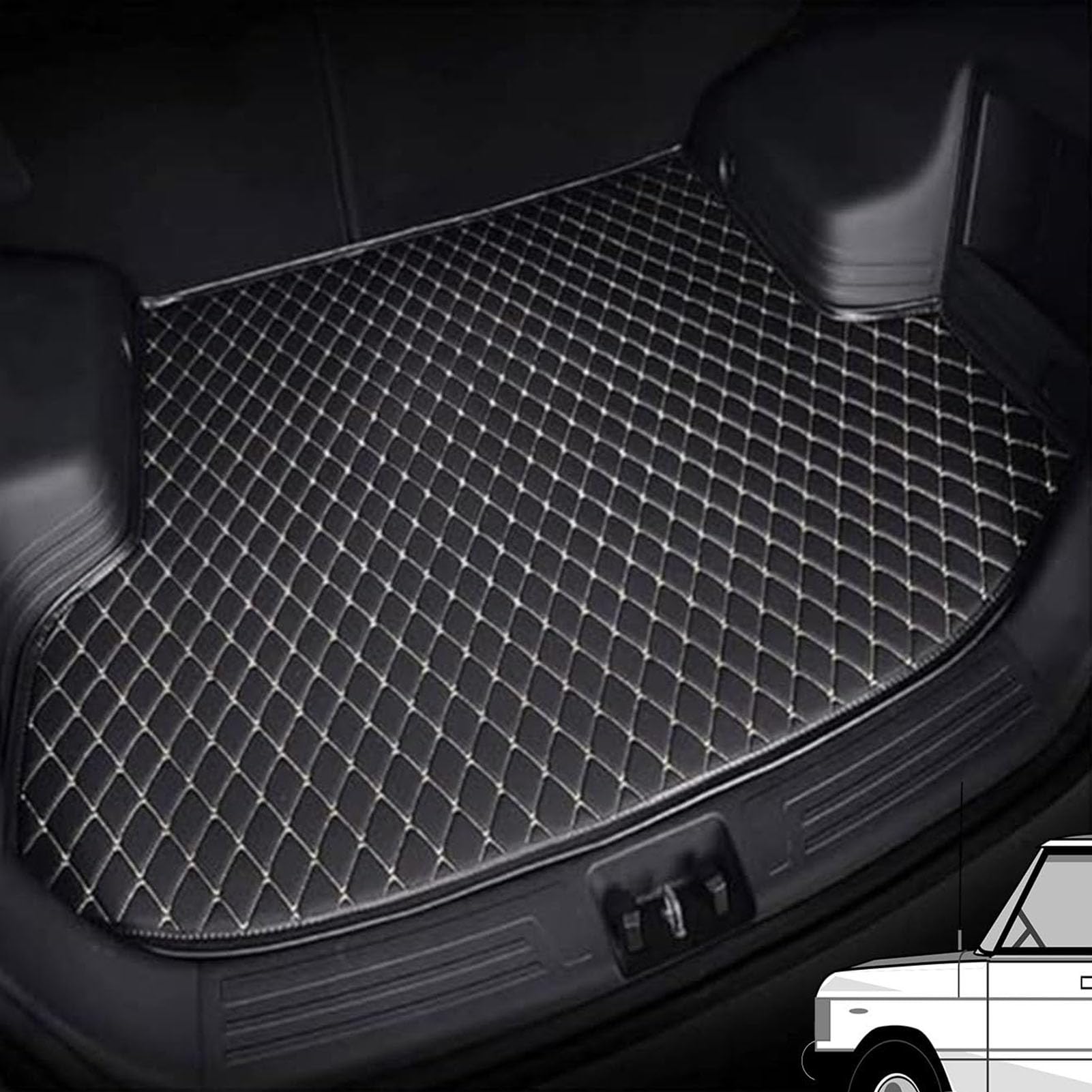 Kofferraum Schutzmatte, für Nissan Sylphy 2012-2021 New Models Auto Kofferraummatten Wasserdicht Antirutsch Kofferraumwanne Teppich Innenraum ZubehöR,C von RYUEDCF