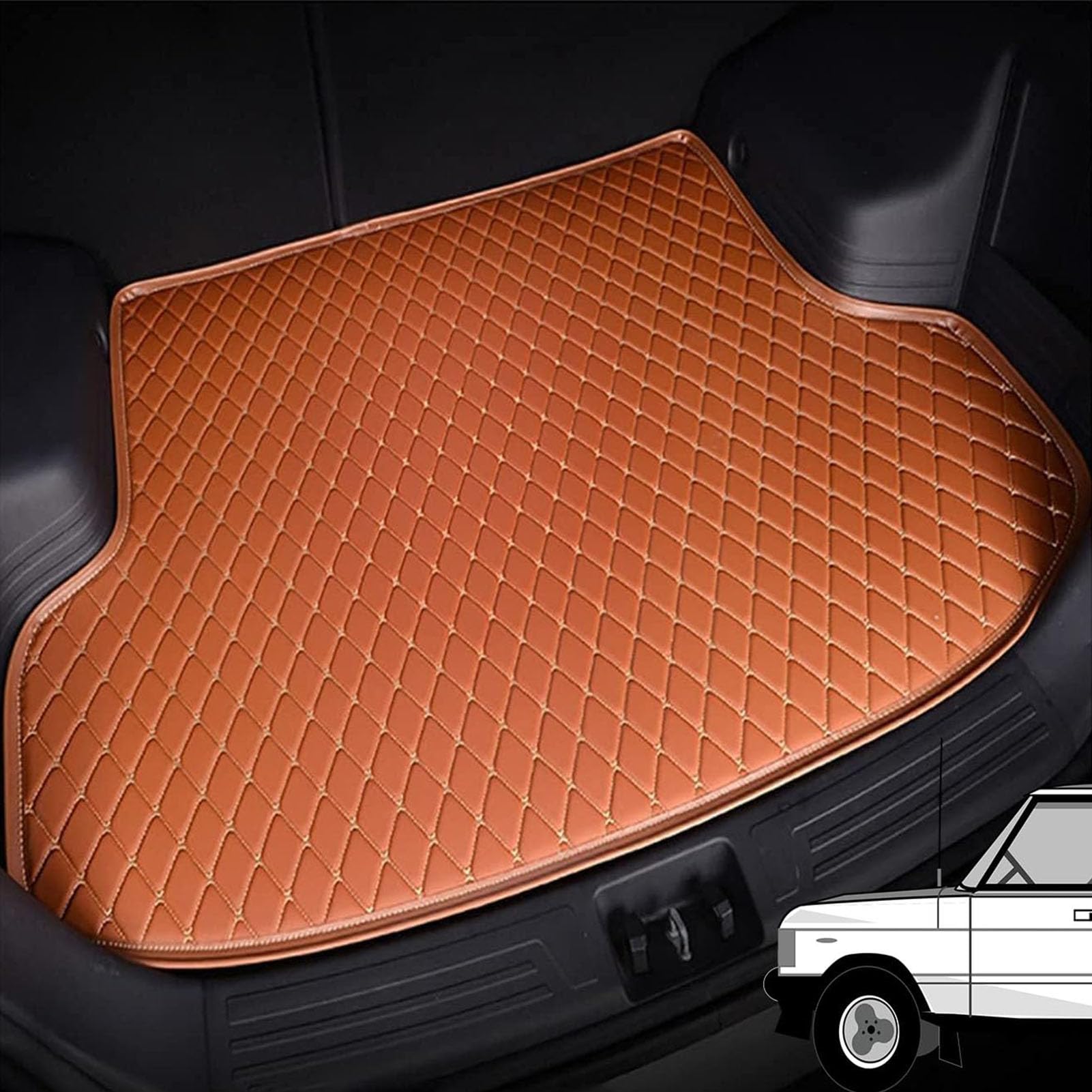 Kofferraum Schutzmatte, für Nissan Sylphy 2012-2021 New Models Auto Kofferraummatten Wasserdicht Antirutsch Kofferraumwanne Teppich Innenraum ZubehöR,F von RYUEDCF