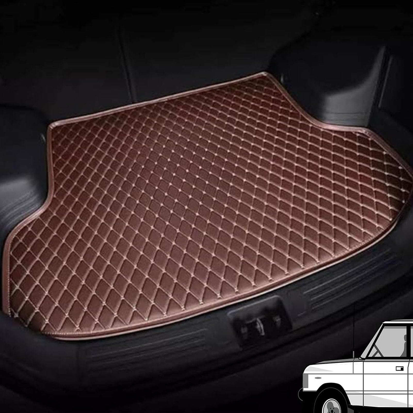 Kofferraum Schutzmatte, für Skoda Kodiaq (7seats) 2017-2023 Auto Kofferraummatten Wasserdicht Antirutsch Kofferraumwanne Teppich Innenraum ZubehöR,E von RYUEDCF