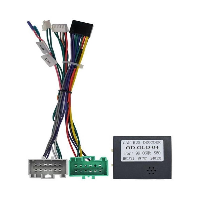 16Pin Auto Kabelbaum Canbus Box Decoder Kompatibel für Volvo S80 XC70 V70 S60 1999-2006(For Lower Trim) von RYWRLQRA