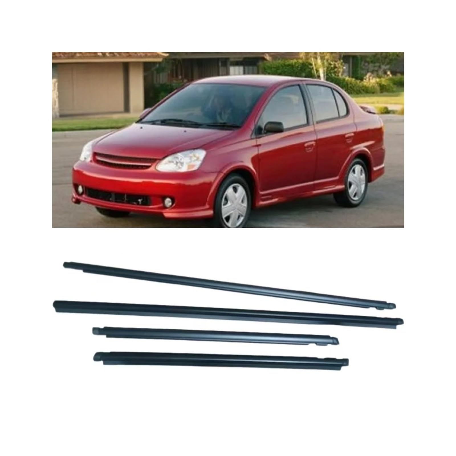 4-teiliges Autofenster-Dichtungsprofil, schwarz, Kompatibel Für Toyota Yaris/Echo 2000–2005, Auto-Dichtungsprofil, Fensterformteil, 68210–52020 4-teiliges Autofenster-Dichtungsprofil, schwarz, Kompatibel Für Toyota Yaris/Echo 2000–2005, Auto-Dichtungsprofil, Fensterformteil, 68210–52020 von RYWRLQRA
