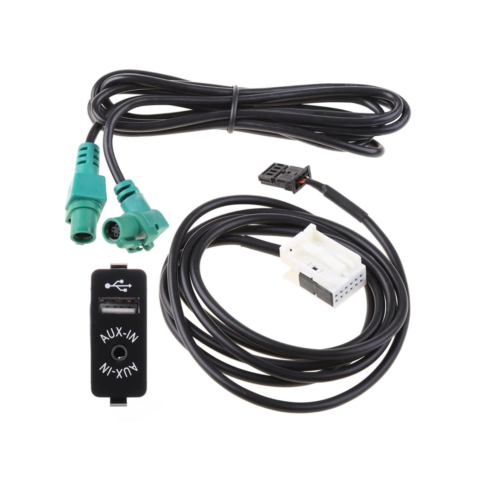 Auto AUX USB Buchse Schalter Stereo Audio Kabelbaum Kabel AUX IN Kit Kompatibel für E60 E61 E63 E64 E87 E90 E70 F25 Auto AUX USB Buchse Schalter Stereo Audio Kabelbaum Kabel AUX IN Kit Kompatibel für E60 E61 E63 E64 E87 E90 E70 F25 von RYWRLQRA