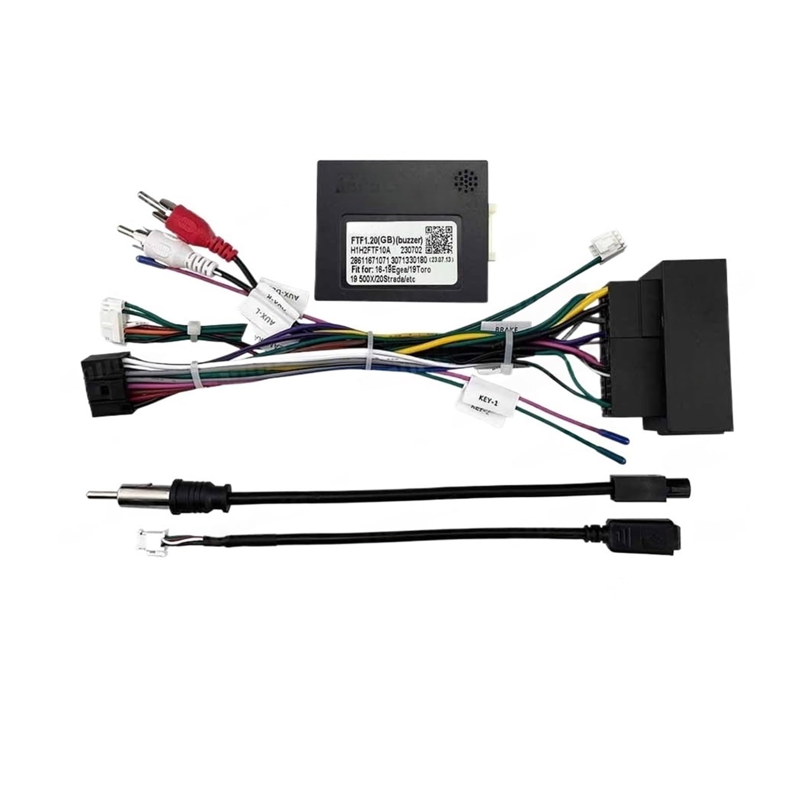 Auto Android Radio Zubehör Kabel Anschlussbuchse mit CAN-Bus-Decoder Stromkabelbaum Kompatibel für Fiat Doblo 500 500L Ducato Auto Android Radio Zubehör Kabel Anschlussbuchse mit CAN-Bus-Decoder Stromkabelbaum Kompatibel für Fiat Doblo 500 500L Ducato von RYWRLQRA