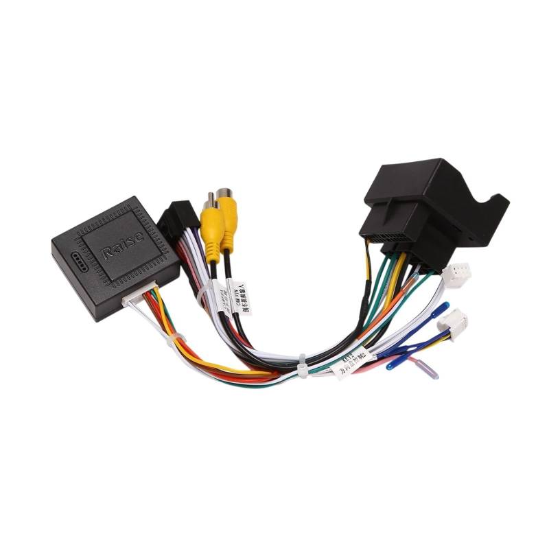 Autoradio-Audio, 16-polig, Android-Stromkabelbaum-Adapter + Canbus-Box, kompatibel mit Peugeot 3008/2008/kompatibel mit Citroen C4/C3 von RYWRLQRA