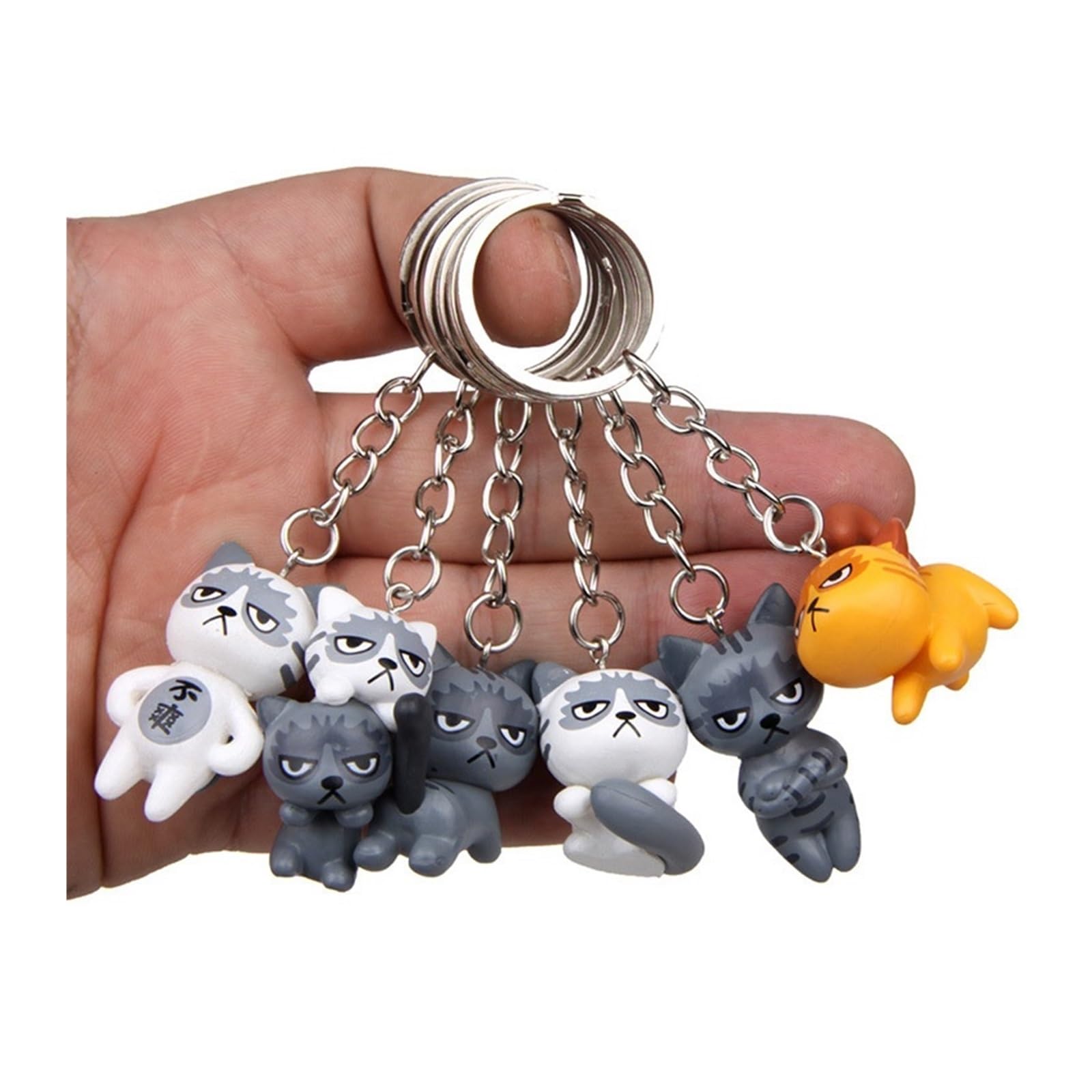 Cartoon süße wütende Katze Anhänger Figur Schlüsselanhänger Kätzchen Haustier Schlüsselanhänger Auto Tasche Schlüsselanhänger Mix 24 Stück Cartoon süße wütende Katze Anhänger Figur Schlüsselanhänger Kätzchen Haustier Schlüsselanhänger Auto Tasche Schlüsselanhänger Mix 24 Stück von RYWRLQRA
