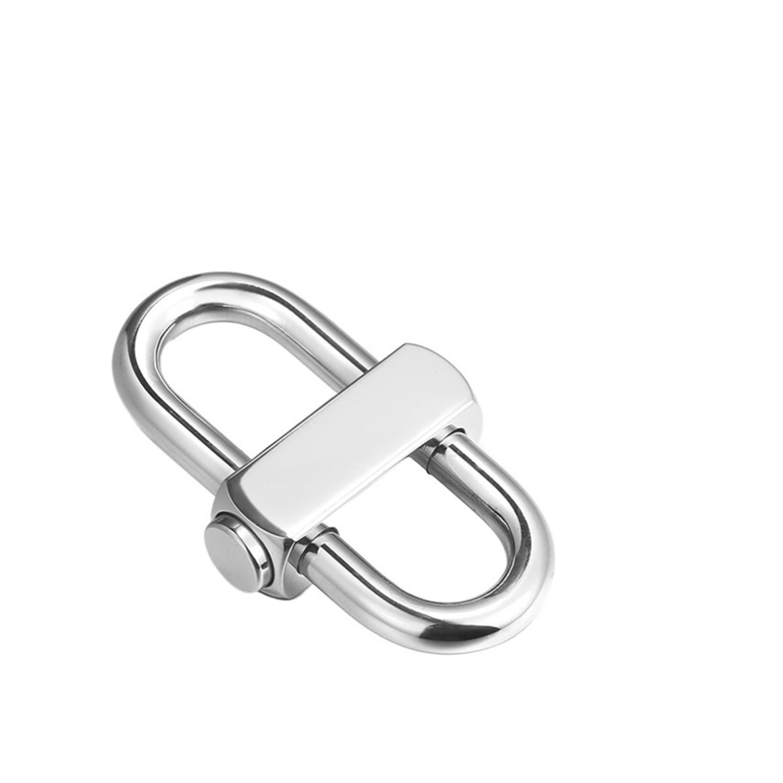 Echt Titan Sicherheit Schlüsselbund Männer Taille Hängen Luban Lock Stil Auto Schlüssel Kette Super Licht Anti-verloren Schlüssel Zubehör(Titanium-Silver) von RYWRLQRA
