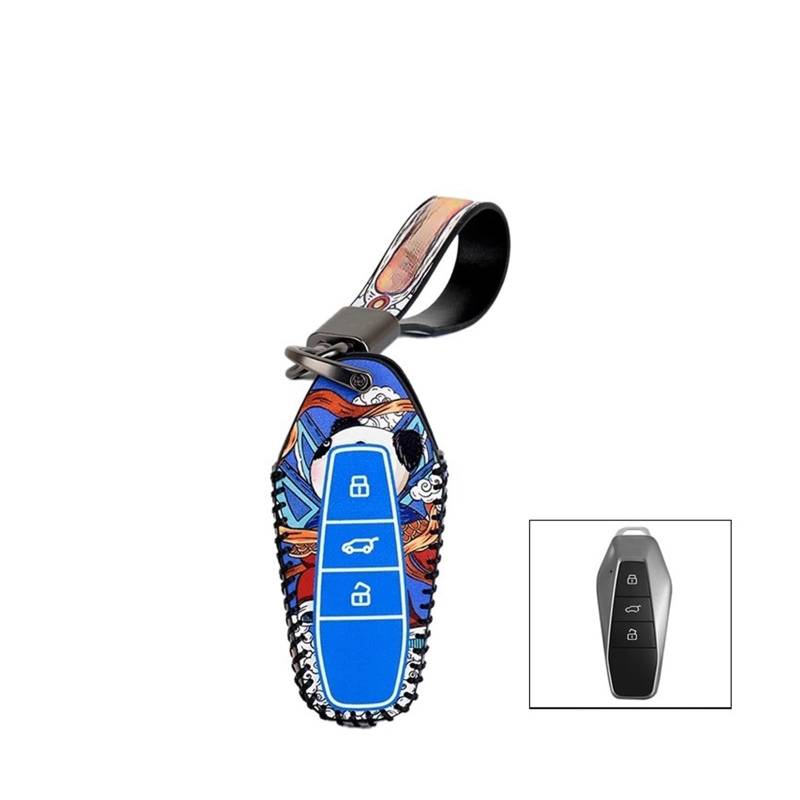 Kompatibel mit Icar 03 Jaecoo 6 J6 EV Schlüsselabdeckung Leder Schlüsseltasche Schutzhülle Autozubehör Modifiziertes Zubehör Schlüsselanhänger Icar03(B) von RYWRLQRA