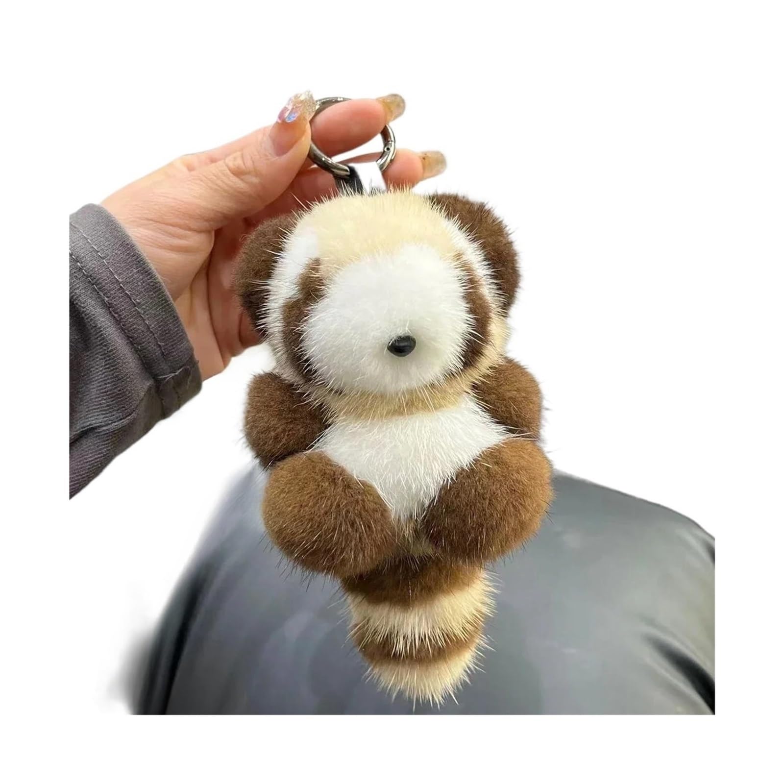 Niedlicher Waschbär aus echtem Nerzpelz, Plüschtier, Schmuck, Damentasche, hängende Ornamente, Autoschlüssel, Metallring, Anhänger, klassisches Geschenk for Kinder Niedlicher Waschbär aus echtem Nerzpelz, Plüschtier, Schmuck, Damentasche, hängende Ornamente, Autoschlüssel, Metallring, Anhänger, klassisches Geschenk for Kinder von RYWRLQRA
