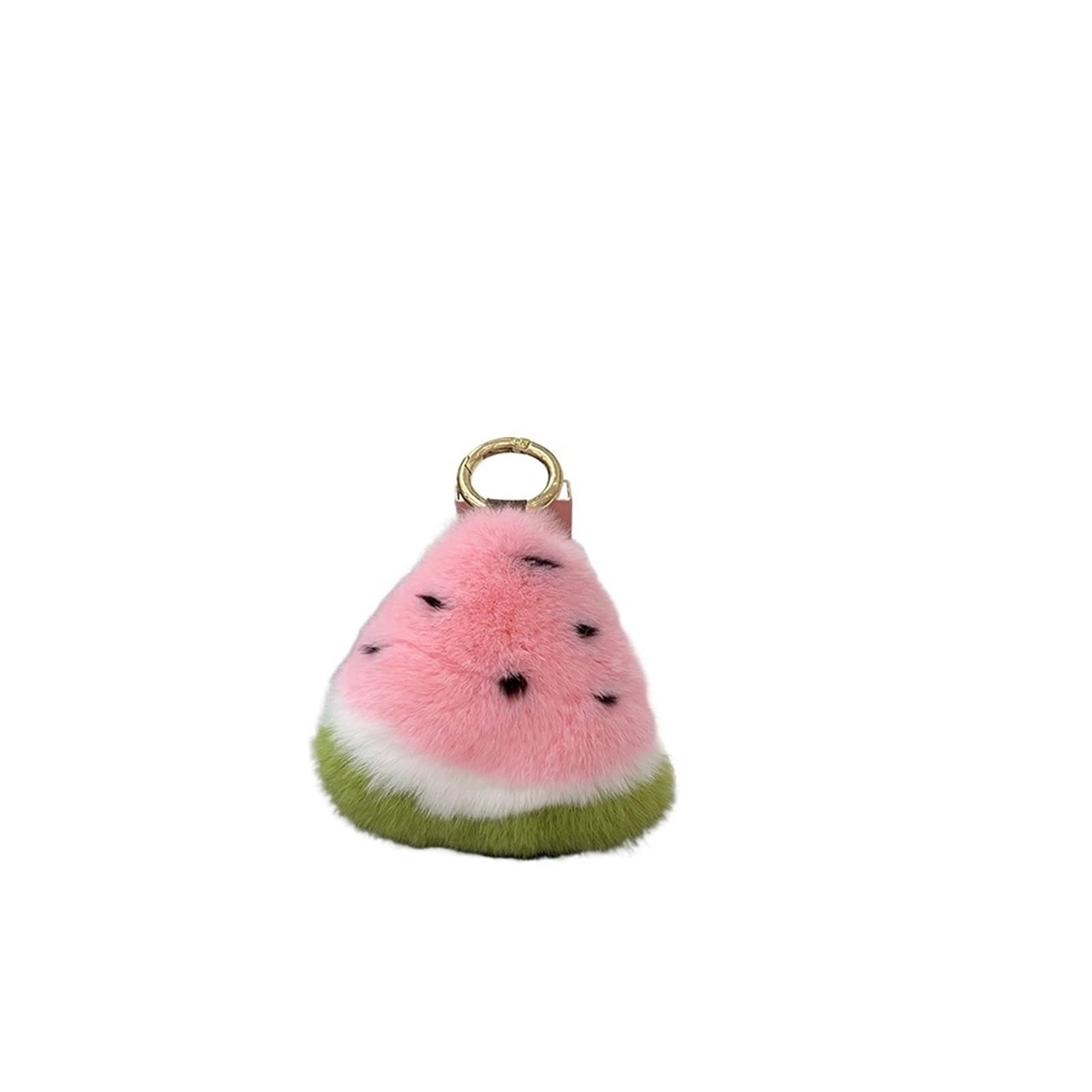 Süßer flauschiger echter Kaninchenfell Schlüsselbund Fruchtwassermelonbeutel Charme echter Pelzbeutel Anhänger Ornamente Geschenkauto Schlüssel Ringbeutel Charme(C) von RYWRLQRA
