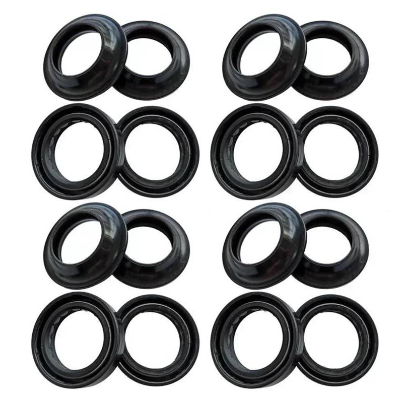 35x48x11 Front Shock Gabel Dämpfer Welle Öl Dichtung Halterungen Staub Abdeckung for GPR50R GPR50 GPR 50 R SUPERMOTARD 50 X RENNEN TREME(8pc Seal 8pc Cover) von RYZLSVFB