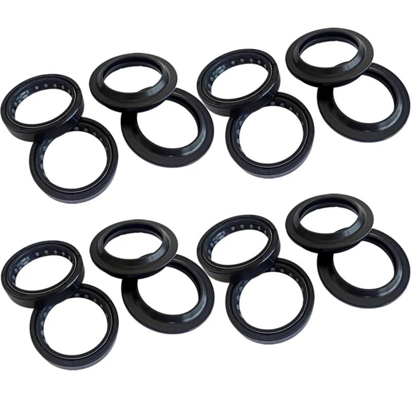 43x55x11 43 * 55 Motorrad Front Shock Gabel Dämpfer Welle Öl Dichtung Halterungen 43 55 Staub Abdeckung for RSV4 FABRIK 1000 09-13(8pc Seal 8pc Cover) von RYZLSVFB
