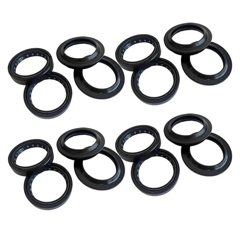 43x55x11 43 55 Motorrad Gabel Staub Dichtung Öl Dichtung Frühling for CBR1000RR for FZS1000 FZS 1000 FZ1 FZ6 MT01 R1(8pc Seal 8pc Cover) von RYZLSVFB