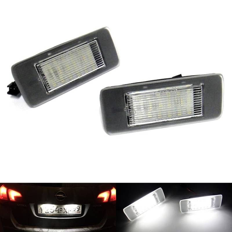 2x LED Kennzeichenbeleuchtung Canbus für Astra J VI Sports Tourer Zafira C III Vectra C II Kombi Escalade von RZG