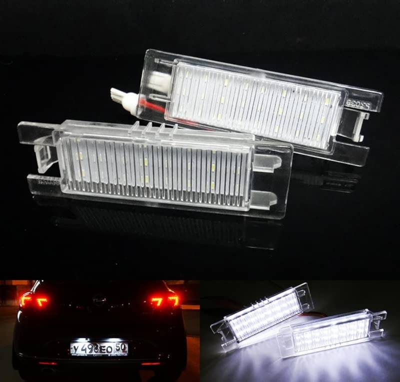2x LED Lizenz Kennzeichenbeleuchtung Weiß Canbus für Astra H J Corsa C D Insignia Meriva Tigra von RZG
