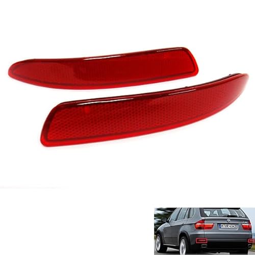 2x Rot Linse Rückstoßstange Reflektor Leuchte Links Rechts Für 2006-2010 X5 E70 2009-2013 E70 X5M von RZG