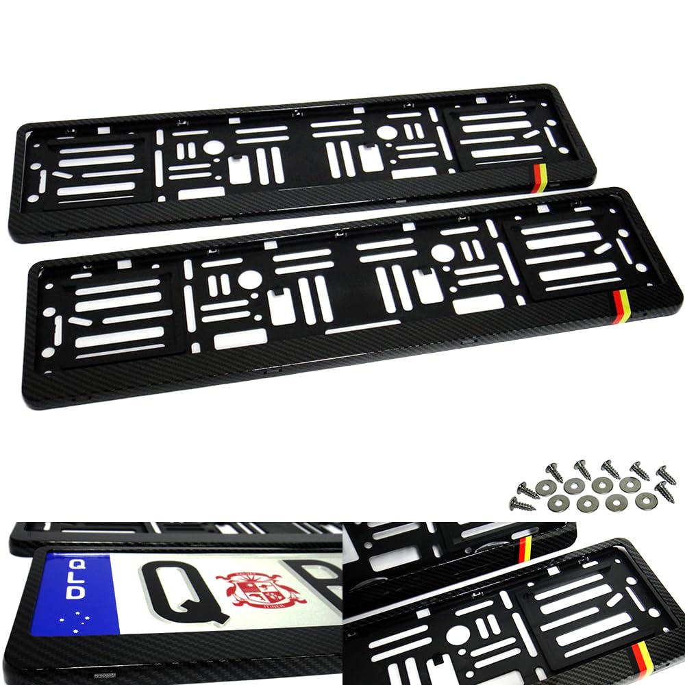 RZG 2 x Kohlefaser Hydrographic EU D Kennzeichenhalter Surround Rahmen Deutsches Auto Deutschland DE RZG 2 x Kohlefaser Hydrographic EU D Kennzeichenhalter Surround Rahmen Deutsches Auto Deutschland DE von RZG