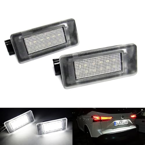 RZG 2 x LED Kennzeichenbeleuchtung Weiß Canbus für 2017+ Duster MK II Serena C27 2021+ Qashqai J12 von RZG