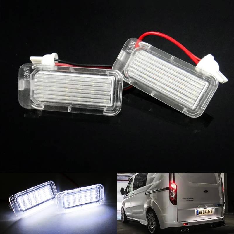 RZG 2x LED Kennzeichenbeleuchtung Weiß Canbus für 2011+ Ford Ranger T6 TKE T6.2 RA 2013+ Transit MK8 Transit Custom Connect von RZG