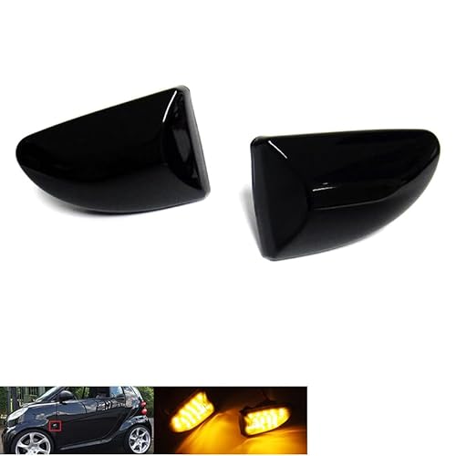RZG 2x Seitenblinker schwarz LED Blinker für 2007-2014 Fortwo Coupe Cabriolet 451 von RZG
