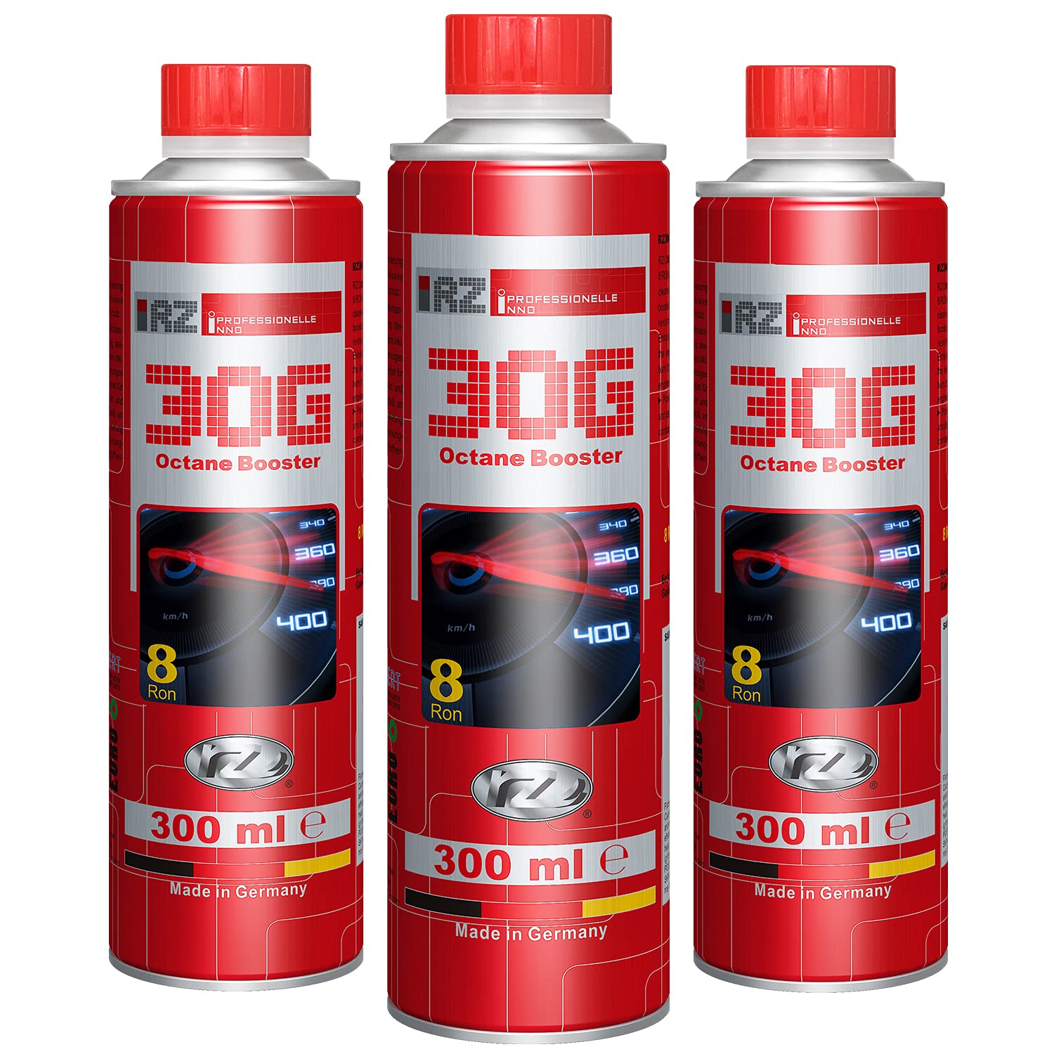 3X RZ30G Oktanbooster | Oktanzahlverbesserer | Benzin Additiv | Ventilschutz | Motor Pflege | TÜV-Geprüft | 300 ml Dose von RZOIL