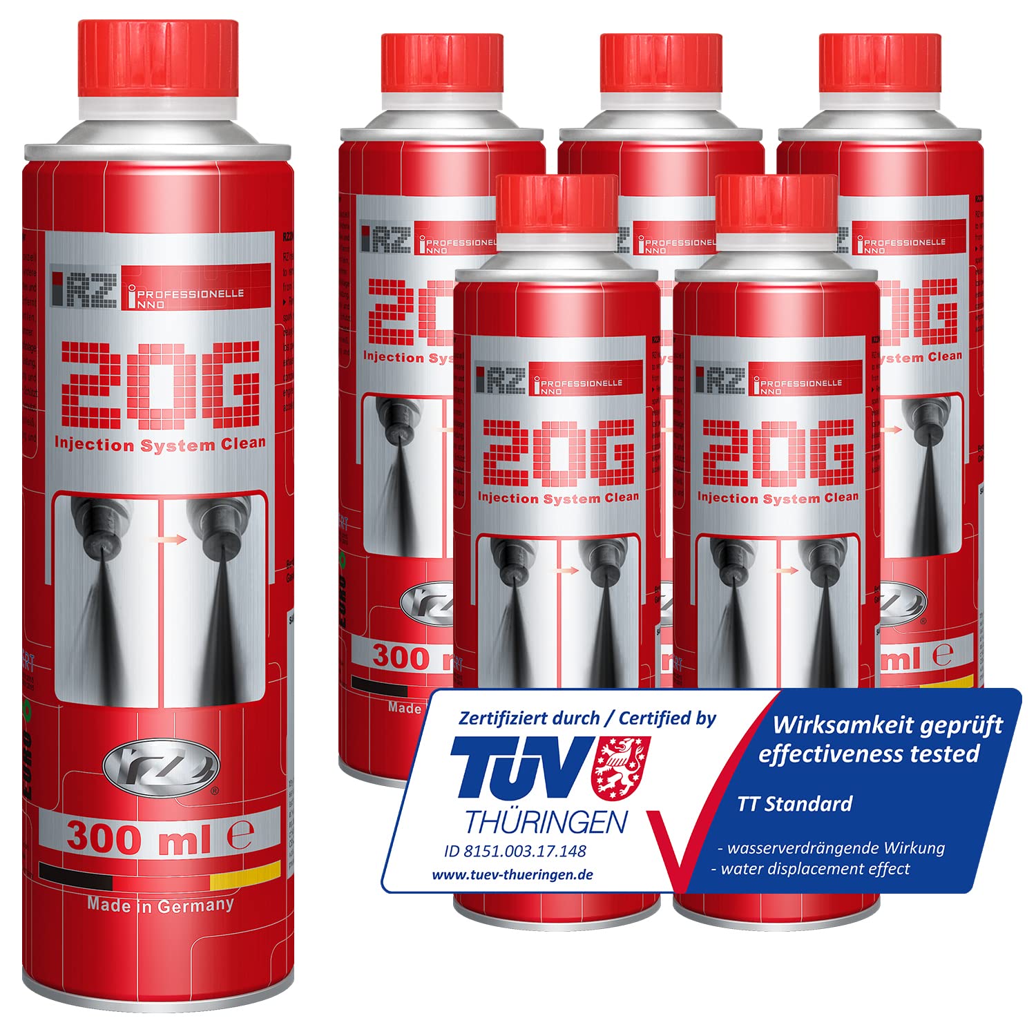 6X RZ20G Benzin System Reiniger | Einspritzsystem Reiniger | Injektor Reiniger | Einspritzdüsenreiniger | Motor Pflege | Korrosionsschutz | TÜV-Geprüft | 300 ml Dose 6X RZ20G Benzin System Reiniger | Einspritzsystem Reiniger | Injektor Reiniger | Einspritzdüsenreiniger | Motor Pflege | Korrosionsschutz | TÜV-Geprüft | 300 ml Dose von RZOIL