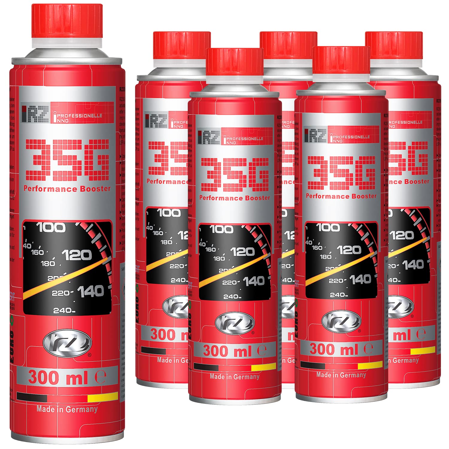 6X RZ35G Performance Booster | Oktanzahlverbesserer | Benzin Additiv | Frei von Metallen | LSPI geeignet | Verschleißschutz & Reinigung | 300 ml Dose von RZOIL